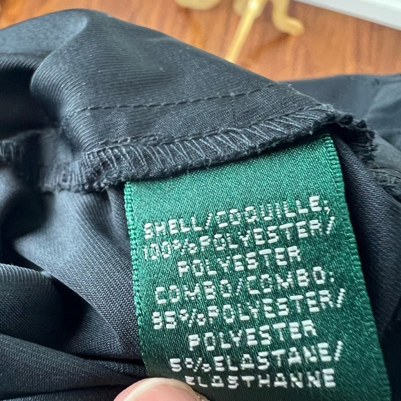 Lauren Ralph Lauren Mixed Media Black Full Skirt Taffeta Dress Size 6 - Picture 7 of 7